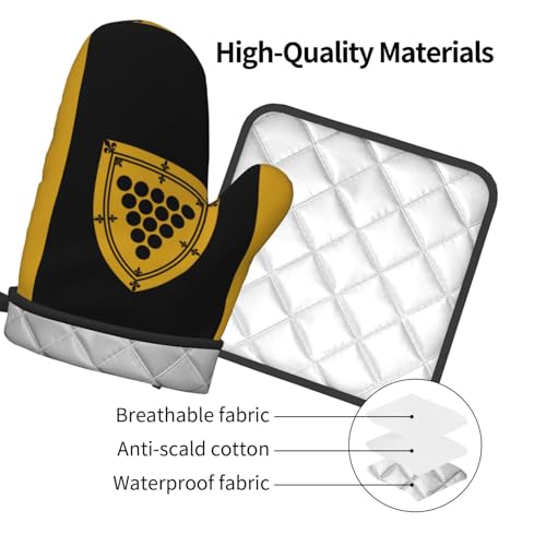 Cornwall County Flag Kitchen Oven Glove - Oven Mitts and Pot Holders, Kitchen Oven Gloves for Microwave, Baking, - immagine 5