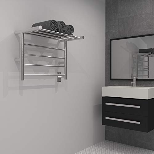 Amba Rsh-B Wall-Mounted Towel Warmer With Shelf, Brushed Stainless #TOP2