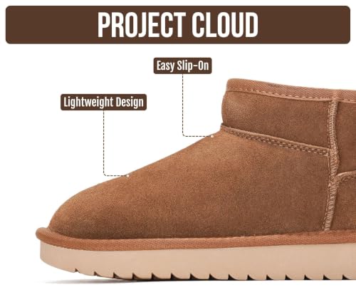Image of Project Cloud Genuine Leather Ankle Boots for Women - Water Resistant with Memory Foam Insole Winter Boots - Trending Shoes & Comfortable Women's Ankle Boots (Hippy)