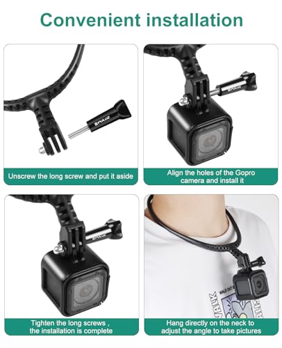PULUZ POV Neck Mount for GoPro & Phone, Hands-Free Action Camera Lanyard - image 4