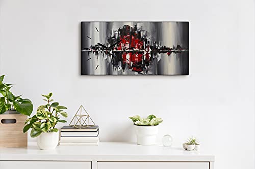 Horloge sur Toile Image Art Mural Moderne d'Exception 60x30 - 4
