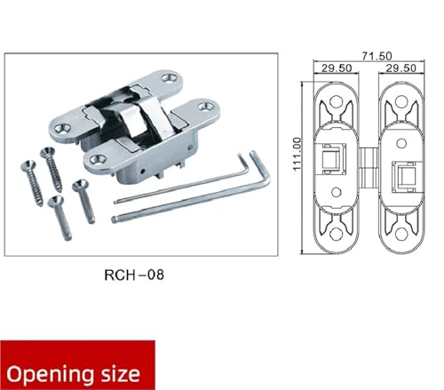 Charnière invisible 180° pour porte de dressing et séparation de pièce - 6