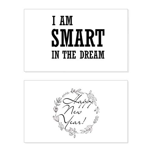 Tarjeta de Año Nuevo con mensaje de bendición I Am Smart In The Dream conmemorativa