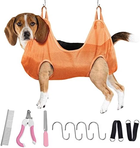 BAOSADI Pet Grooming Hammock, Harness for Cats & Dogs,10 in 1 Dog Holder for Grooming