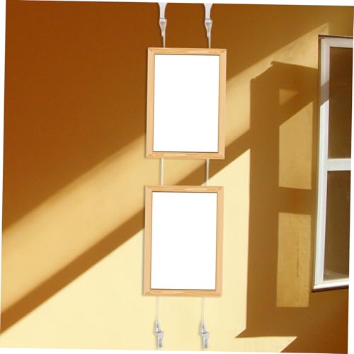 Image of Angoily 2pcs Adjustable Picture Hanging Wire System Heavy Duty Art Display Hardware for Paintings Photos and Posters Easy Installation Picture Rail Silver