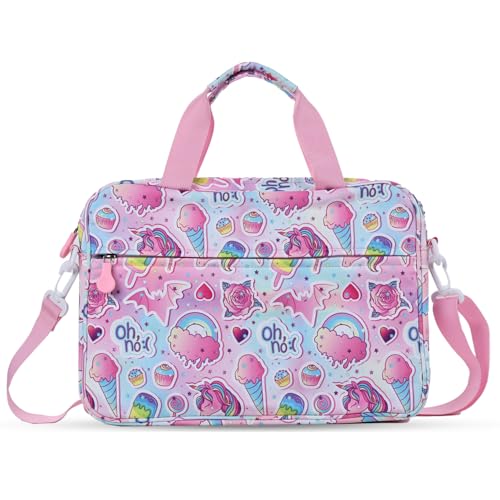 Kids Tablet Bag for Boy Girl Unicorn Tablet Carrying Sleeve with Handle Shoulder Strap 13 inch Tablet Travel Bag briefcase for iPad 11 10.2 iPad 11th Samsung Revvl HD 10 HD 8 Kid Pro tablet