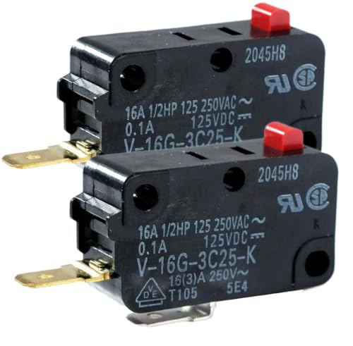 Lot de 2 interrupteurs de porte de four à micro-ondes WB24X10038 WB24X10076 GSM-V1603A2 28QBP0497, FA63