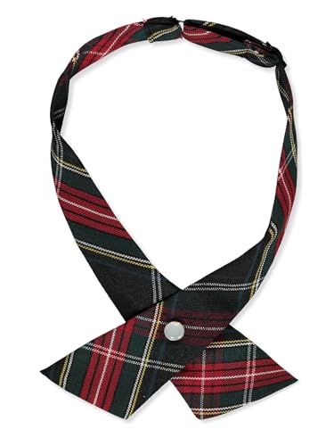 Cookie's Criss Cross Tie - black/red/white/gold *plaid #63*, one size