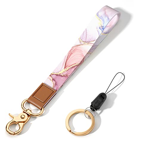 Image of Wrist Lanyard Key Chain, Cute Wristlet Strap Keychain Holder for Women Men Car Keys ID Badges Card Wallet Phone Camera