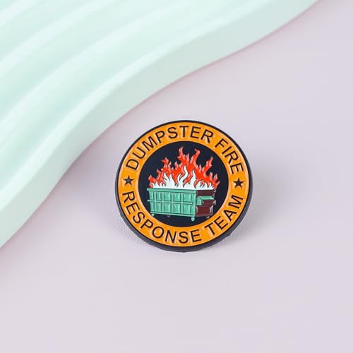 Dumpster Fire Response Team Trash Fire Sarcastic Brooch Pin, Office DarkHumor Enamel Pin, Funny Gift For Team Leader Boss Coworker, Chaos Coordinator Lapel Badge, Sarcasm Brooches, Funny Work Accessories2