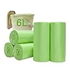 JCKCWL Small Biodegradable Bin Liners 6L, Food Waste Bags Trash Bags 120PCS, Compostable Compost Caddy Liners, Recycling Rubbish Green Bags for Kitchen,35 x 40cm