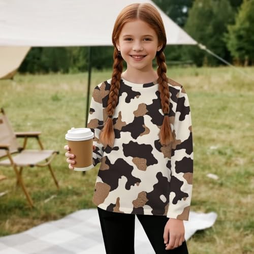 Image of Uourmeti Girls Graphic Tees Long Sleeve T Shirts for Teens Casual Tshirts Junior Sportswear Fall Tops