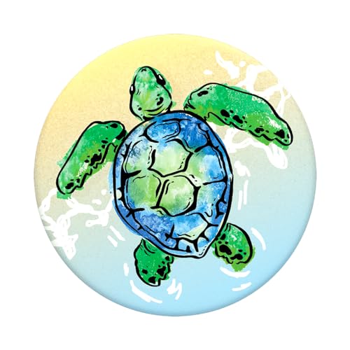 Image of PopSockets Adhesive Phone Grip, Holder, Phone Stand, Turtle - Tortuga