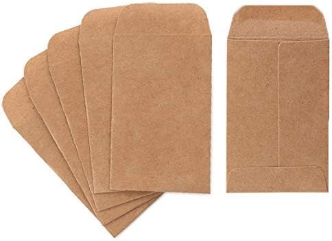 Coin And Small Parts Envelopes 100 Pack 2.25"x 3.5" With Gummed Flap For Homes And Office Use (100 Pack)