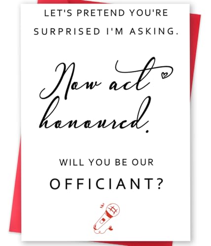 BENNLOOS Will You Be Our Officiant Proposal CardAItBVgv|[UJ[hAAjւ̃MtgA̎i҂ւ̃MtgB