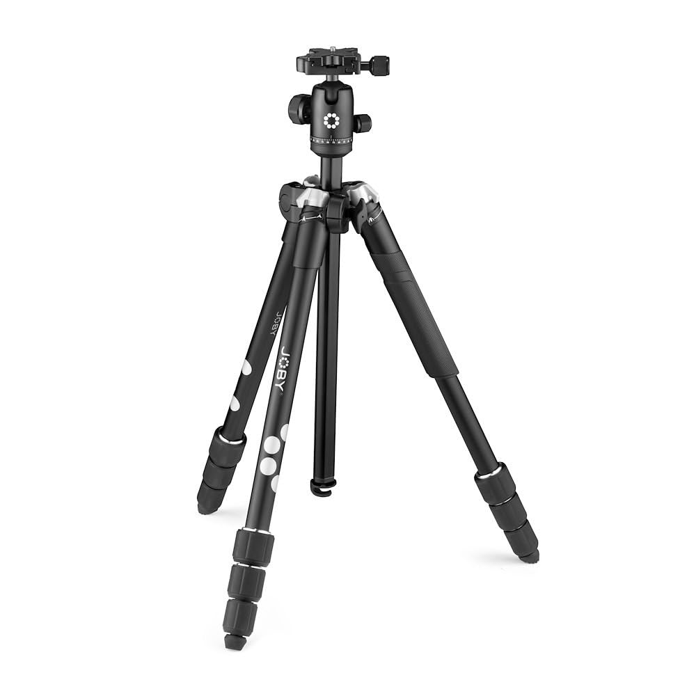 JOBY RangePod Treppiede In Alluminio Con Testa A Sfera E Morsetto Per Smartphone – Per DSLR, Mirrorless, Cellulari – 8kg Di Carico