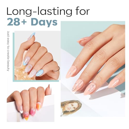 Image of modelones Short Almond Fake Nail Tips - 510Pcs Full Matte Gel Tips Pre-shaped Full Cover Clear Acrylic Gel Kit False Press on Nails for Extension DIY Salon 15Sizes