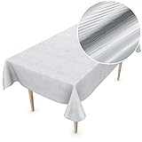 Haute qualité : la nappe en toile cirée est fabriquée en vinyle gaufré, le dessous est en tissu non tissé épais et doux. Épaisseur : 1 mm - Poids : environ 300 g/m². Disponible en différentes tailles et formes.