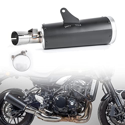 Tuyau silencieux d'échappement noir en acier inoxydable long pour Z900RS