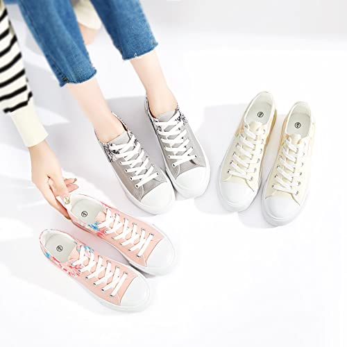 Image of Obtaom Unisex Canvas Shoes Low Top Fashion Sneakers Slip on Walking Shoe