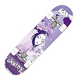  Skateboards Pro, Skateboard Complet 31 x 8 Pouces, érable Canadien à 8 Couches, Double Planche de Kick concave Cruiser Trick Skateboard pour Enfants débutants Adultes