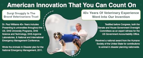 Surgi Snuggly E Halsband-Alternative mit antimikrobiell, schützt Wunden und Bandagen Ihres Haustieres, unterstützt Hot Spots, bietet Anti-Angstlinderung