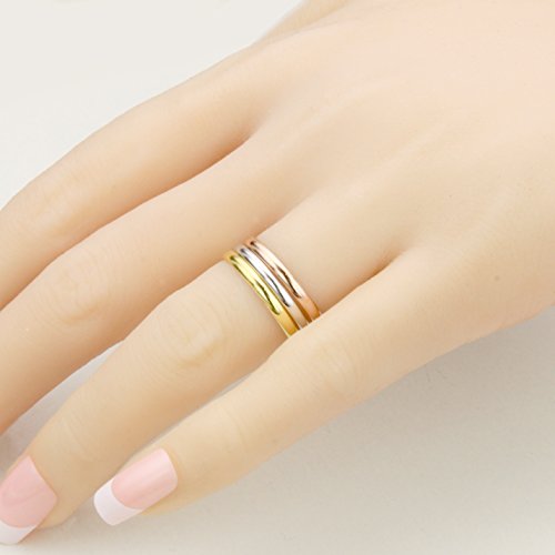 10K White/Yellow/Rose Gold 2MM Round Dome Wedding Band Ring3
