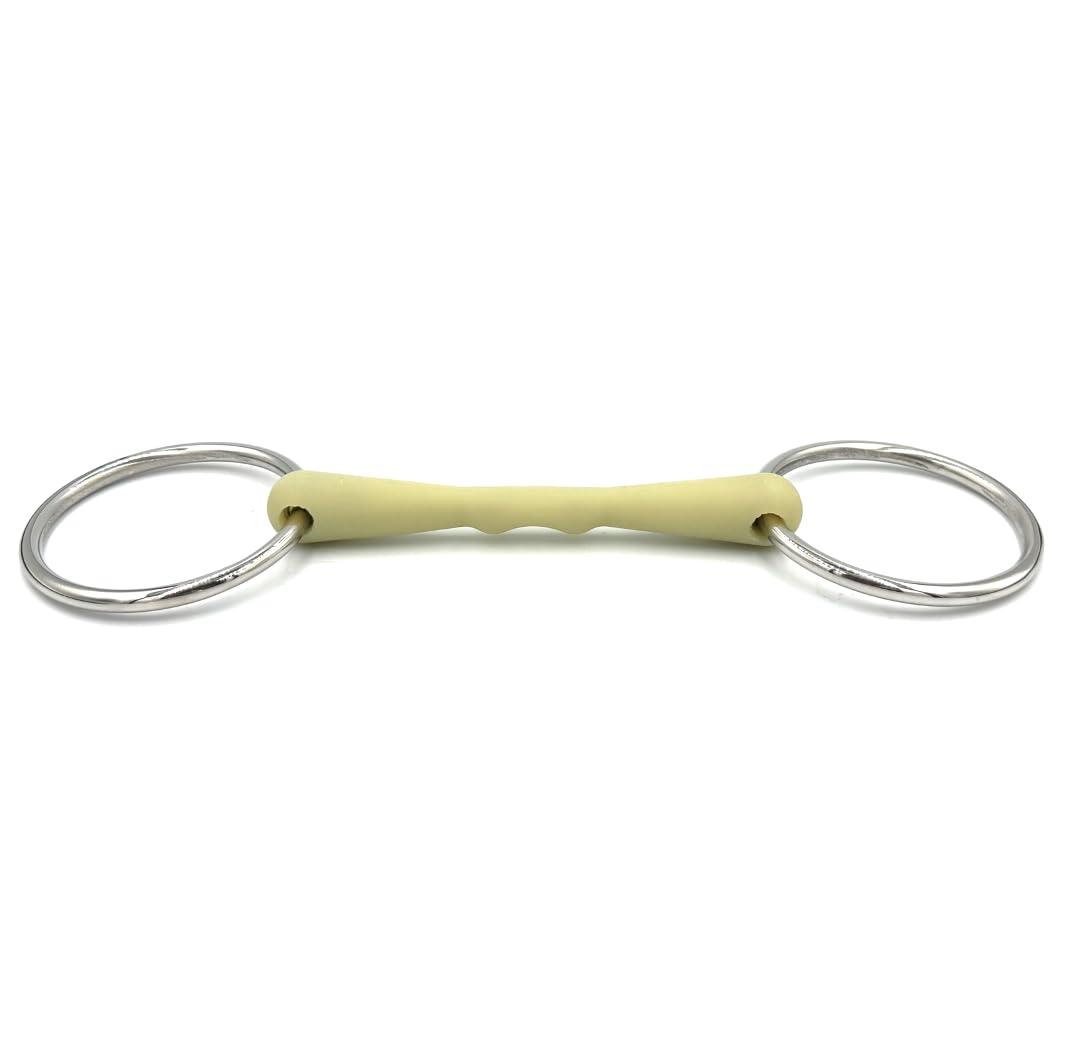 ES0041 Gebiss Wassertrense Stangengebiss mit Flexibel Apfel Apfelgeschmack Material Stange Ringdurchmesser 66 mm Gebissstärke 19 mm (12.5 cm)