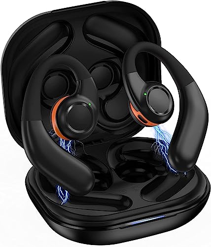 R&L Neosonic Open Ear Headphones Bluetooth 5.2 Wireless Earbuds for Android & iPhone, Open Ear Earbuds with Dual 16.5mm Dynamic Drivers, Up to 14 Hours Continuous Playtime Waterproof Sport Earbud