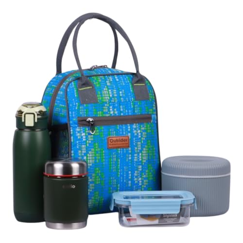 Image of Outrider Polyester Jumbo Lunch Bag,Lunch Bag for Office Men, Women and Kids, Quality Tiffin Bag for School, Picnic, Work, Carry Bag for Lunch Box, 12 litres,