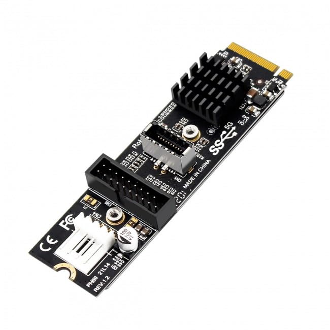 CY Card 5Gbps Type-E USB 3.1 Front Panel Socket USB 2.0 to NVME NGFF M-Key Express Card Adapter for Motherboard - Image 2