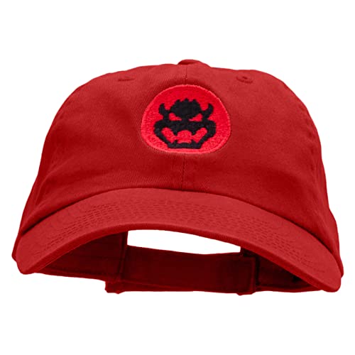 Gorra baja de sarga teñida con bordado Bowser miniatura 1
