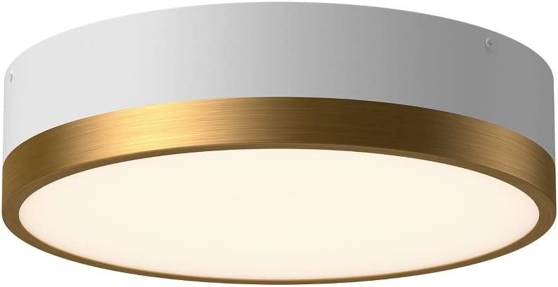 Alora Mood FM556216AGWH Brisbane Flush Mount, Aged Gold/White