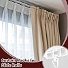 JJUNW 100 Pcs Curtain Track Hooks, Curtain Hooks, Curtain Gliders with 10 mm Head for Curtain Rails, Curtain Rail Ceiling Gliders Set Lockable Folding Hanging Hooks for Room and Dividers #5
