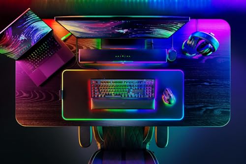 Image of Razer BlackWidow V4 Pro (Green Switch) - Mechanical Gaming Keyboard (Clicking Mechanical Switches, Command Wheel and 8 Macro Keys, Multifunctional Roll, Wrist Rest) QWERTZ DE Layout | Black