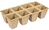 Browin 745114 Abbaubare Anzuchttöpfe eckig: Anzucht Topf aus Holzfasern 6x6x6– Anzuchttöpfe biologisch abbaubar – Pflanztöpfe zur Pflanzen Anzucht– Papierblumentopf 5x8=40 St.