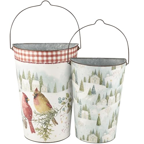 Primitives-by-Kathy-Winter-Cardinal-Wall-Bucket-Set Primitives by Kathy Winter Cardinal Wall Bucket Set
