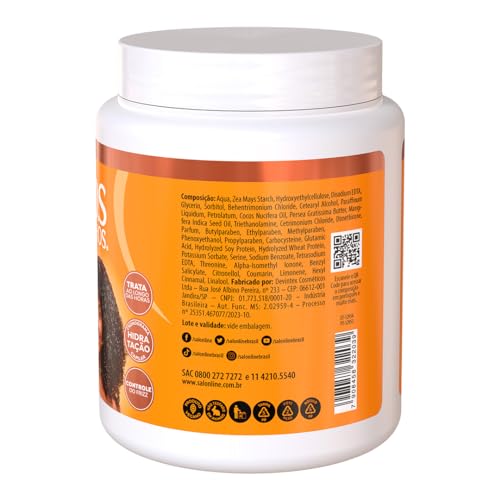 Salon Line, Creme de Pentear, S.O.S Cachos Óleo de Manga, Veganos - Para Cabelos Cacheados, 1 kg