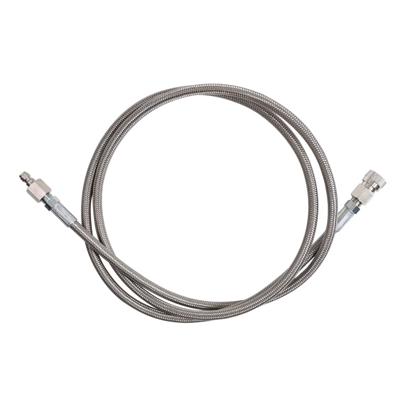 TUXING 4500Psi Pcp Paintball Airsoft Fill Whip Schlauchverlängerung, 60inch 1.5m Edelstahl Air Filling Station Ladesystem mit 8mm männlich und weiblich Qick Stecker