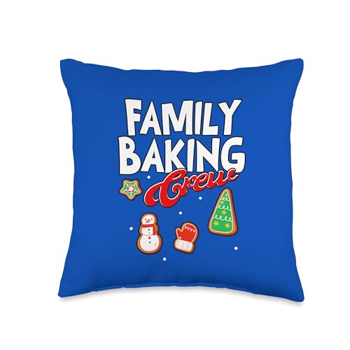 Family Baking Crew Christmas Cookies Fun Matching Group Throw Pillow