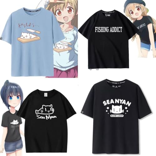 [パニモ] スローループ Tシャツ 半袖 海凪小春 海凪ひより吉永 恋 同型Tシャツ 夏服 綿 丸首 トップス 綿 T-shirt メンズ レディース 日常服 カジュアル服 スローループ グッズ ファッション 記念シャツ (S,色/5) [並行輸入品]のサムネイル
