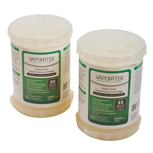 Vaportek Heavy Duty Odor Neutralizer Stand Alone Cartridge, HDSA 2.0, Odor Removal for Home, Office, Basements, Garages and More, 3X Industrial Fragrance, 2-Pack