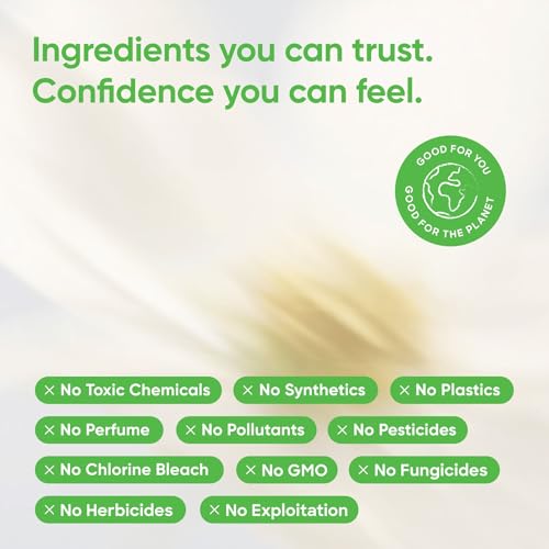 Image of Oi | Organic Initiative - Ultra-Thin Pads with Wings | 100% Certified Organic Cotton, Unscented | Leak Free, Biodegradable | Non-GMO, Toxin Free (Regular, 54, Count)