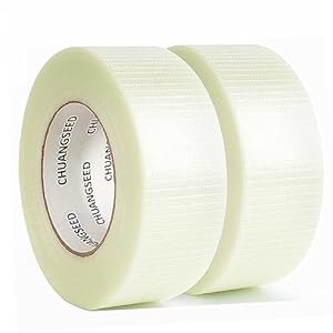 CHUANGSEED 2 Stück Filament-Umreifungsband Fadenverstärkt