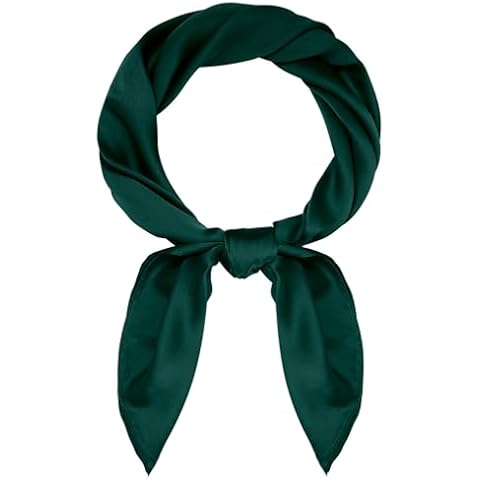 Pistha Satin Scarf Square Scarf Neck Hair Scarf Handkerchief Bandanas for Women Men Girls Boys Costume Accessory 27.5 inch Cover