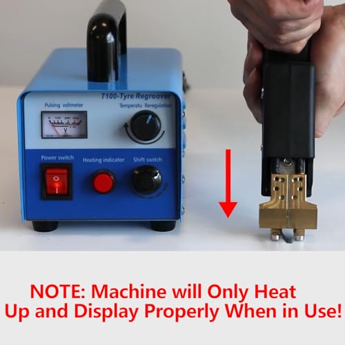 Tire Iron Machine Grooving Tools,110V 400W Tyre Iron Regroover,Professional Tire Rubber Groover Machine with 20 pcs Blades Cutter Knives