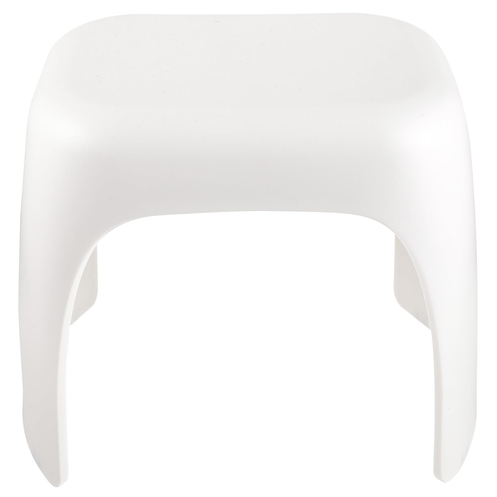 Abaodam Taburete de Plástico, Pequeño, Ligero y Portátil, Blanco