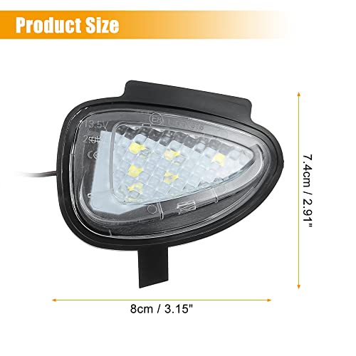 1 Par Lámparas LED Luz Blanca Espejo Retrovisor miniatura 4