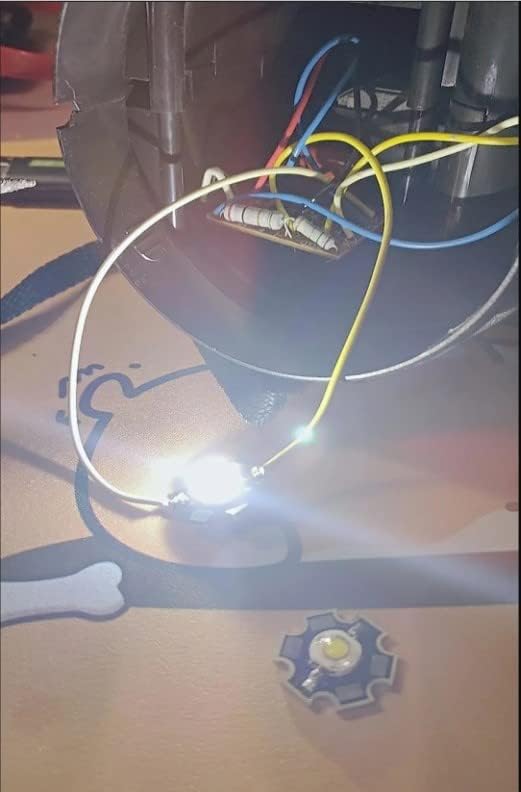 Miniatura 5 de Othmro 4 cuentas de lámpara LED, chip LED redondo amarillo de alta potencia de 1 W, bombilla de chip de lámpara LED de 20-40 mcd, luz LED con