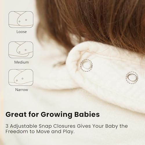 Image of Konssy Muslin Baby Bibs 8 Pack Baby Bandana Drool Bibs Cotton for Unisex Boys and Girls, Soft Absorbent Set for Teething and Drooling
